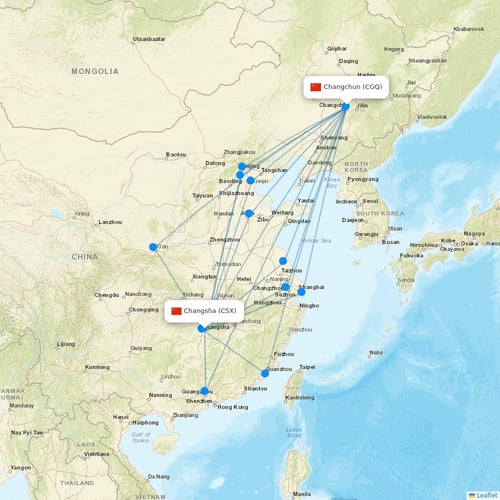 Beijing Capital Airlines flights between Changsha and Changchun