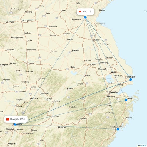 Kunming Airlines flights between Changsha and Linyi