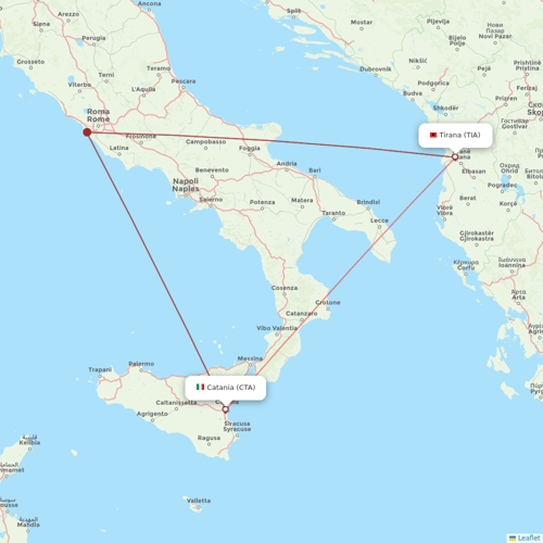 Wizz Air Malta flights between Catania and Tirana