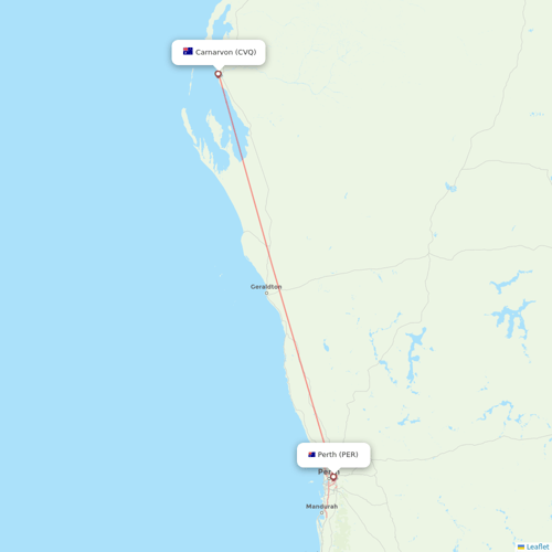 Rex Regional Express flights between Carnarvon and Perth