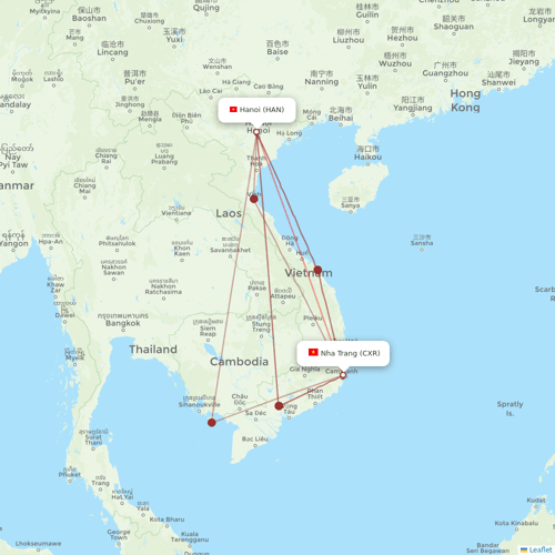 Vietnam Airlines flights between Nha Trang and Hanoi
