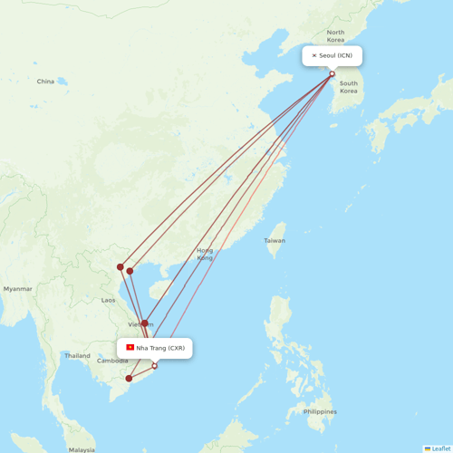 VietJet Air flights between Nha Trang and Seoul
