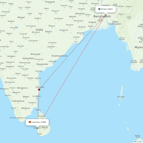 SriLankan Airlines flights between Dhaka and Colombo