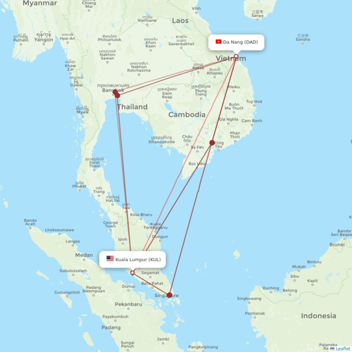 Batik Air Malaysia flights between Da Nang and Kuala Lumpur
