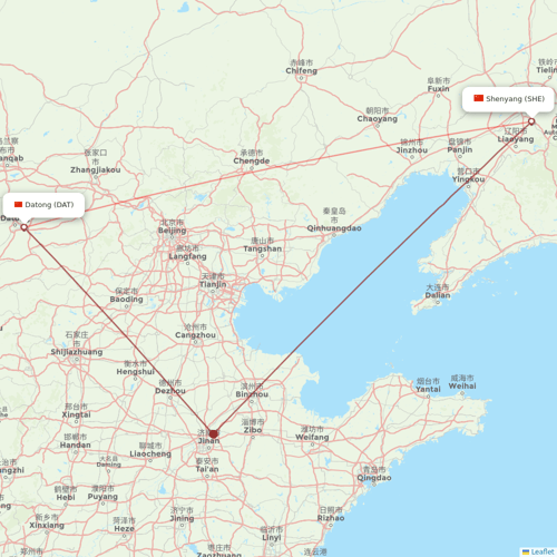 Ruili Airlines flights between Datong and Shenyang