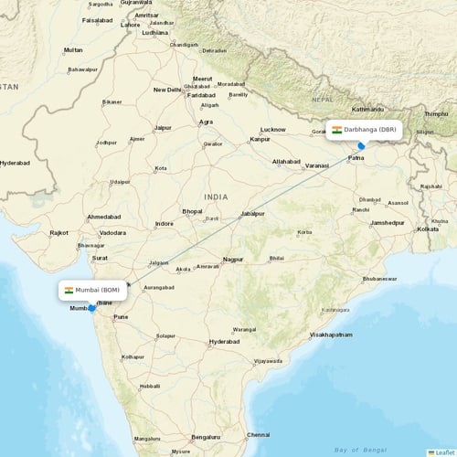 SpiceJet flights between Darbhanga and Mumbai