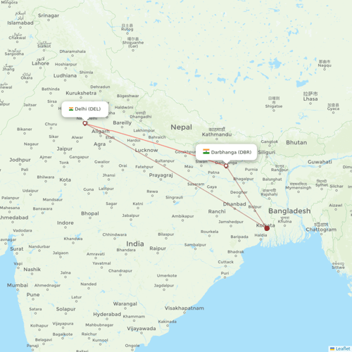 SpiceJet flights between Darbhanga and Delhi