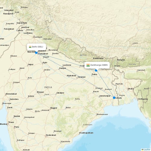 SpiceJet flights between Darbhanga and Delhi