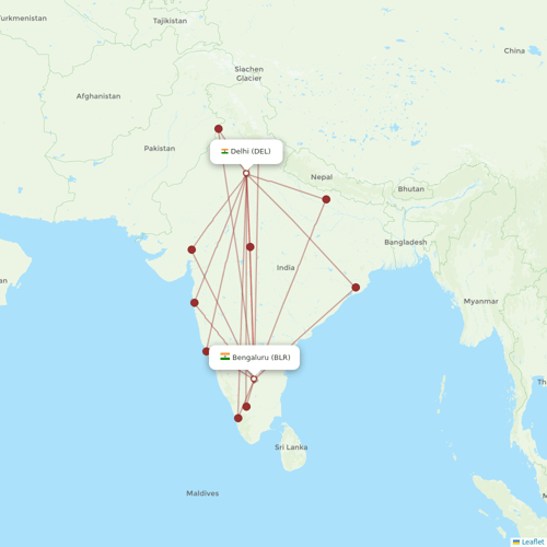 AirAsia India flights between Delhi and Bengaluru