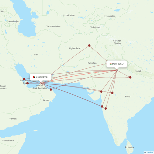 Air India flights between Delhi and Dubai