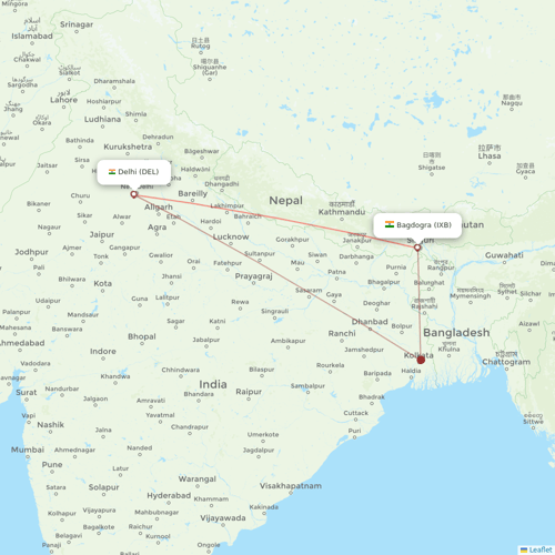 AirAsia India flights between Delhi and Bagdogra