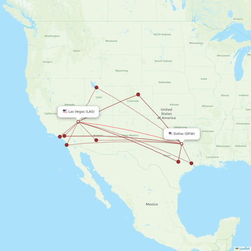 Spirit Airlines flights between Dallas and Las Vegas