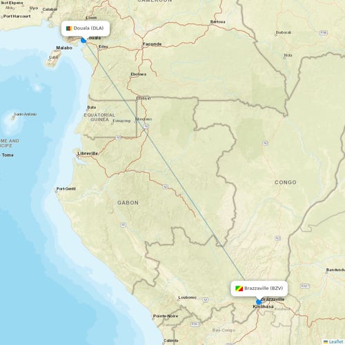 Camair-Co flights between Douala and Brazzaville