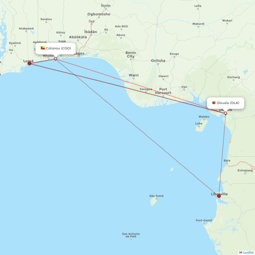 Air Senegal flights between Douala and Cotonou