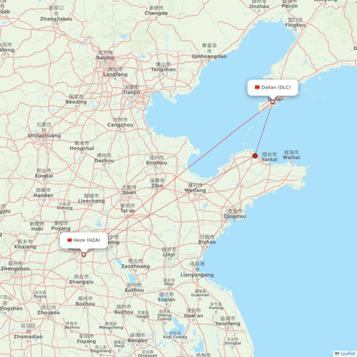 Loong Air flights between Dalian and Heze