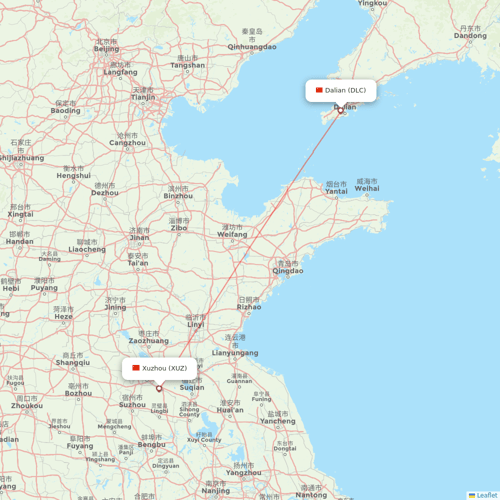 Loong Air flights between Dalian and Xuzhou