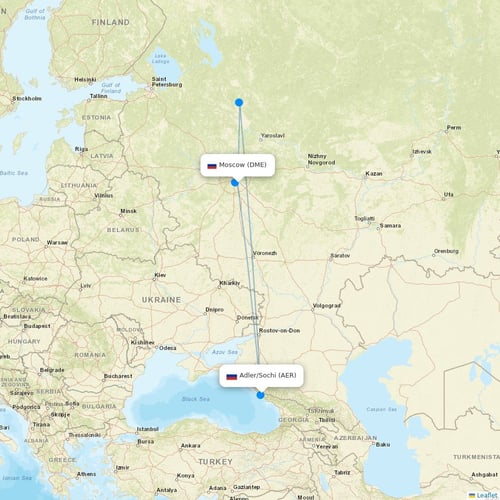 S7 Airlines flights between Moscow and Adler/Sochi