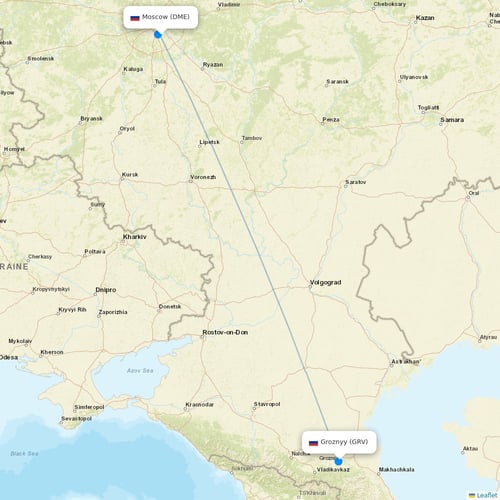 Ural Airlines flights between Moscow and Groznyy