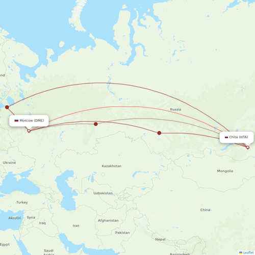 Ural Airlines flights between Moscow and Chita