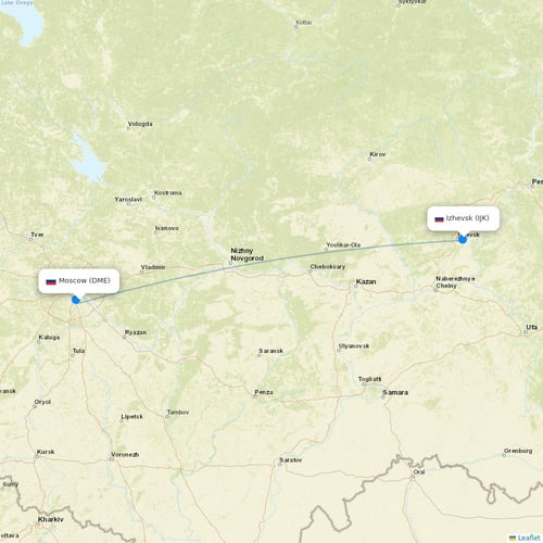 Izhavia (duplicate) flights between Moscow and Izhevsk