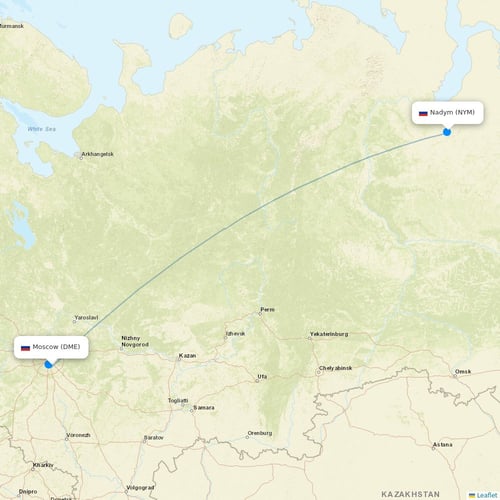 Yamal Airlines flights between Moscow and Nadym