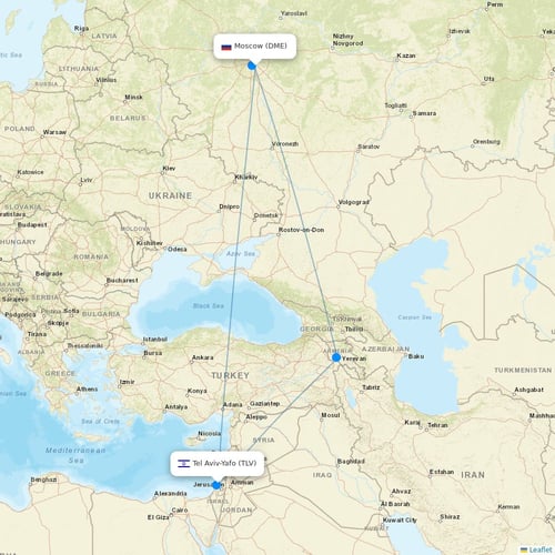 Red Wings flights between Moscow and Tel Aviv-Yafo