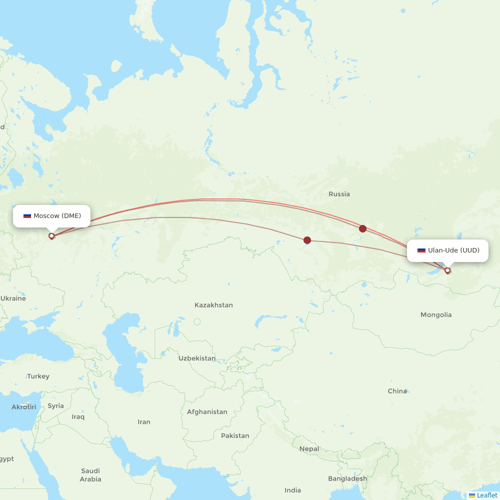 S7 Airlines flights between Moscow and Ulan-Ude