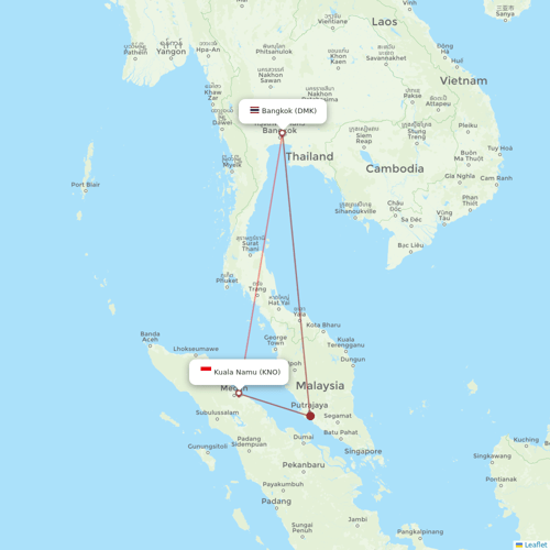 Indonesia AirAsia flights between Bangkok and Kuala Namu