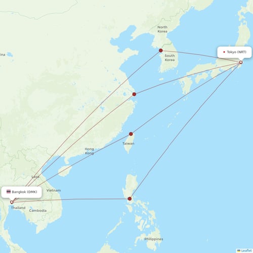 Thai AirAsia X flights between Bangkok and Tokyo