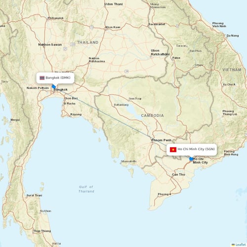 Thai AirAsia flights between Bangkok and Ho Chi Minh City