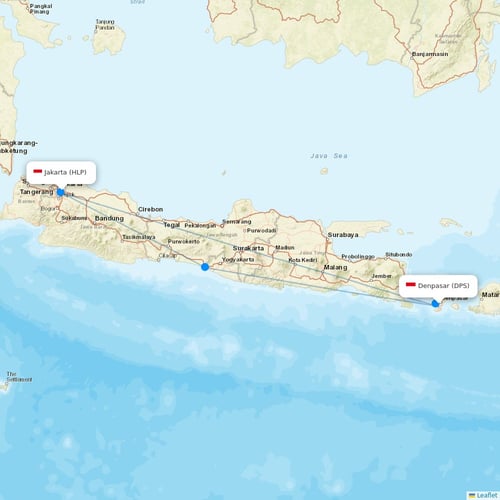 Citilink flights between Denpasar and Jakarta