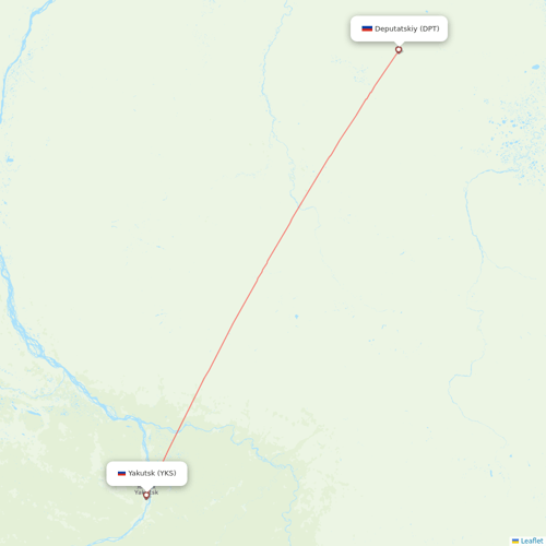 Yakutia flights between Deputatskiy and Yakutsk