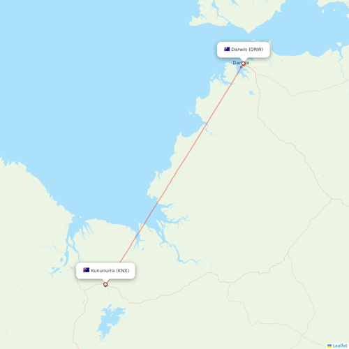Airnorth flights between Darwin and Kununurra