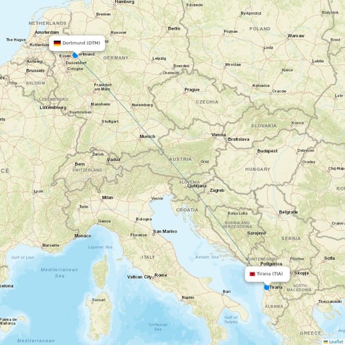 Wizz Air Malta flights between Dortmund and Tirana
