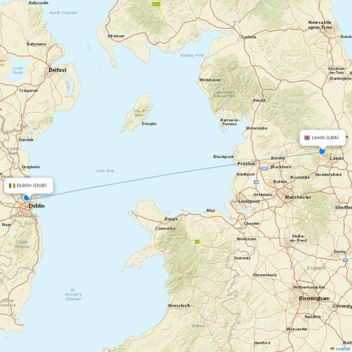 Aer Lingus flights between Dublin and Leeds