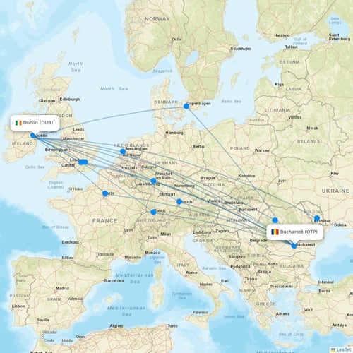 Norwegian Air Argentina flights between Dublin and Bucharest