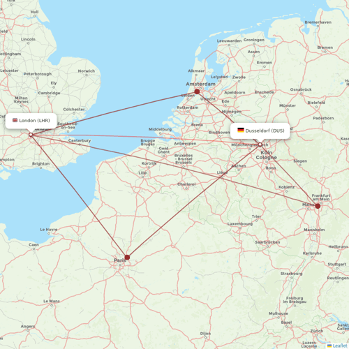 Eurowings flights between Dusseldorf and London