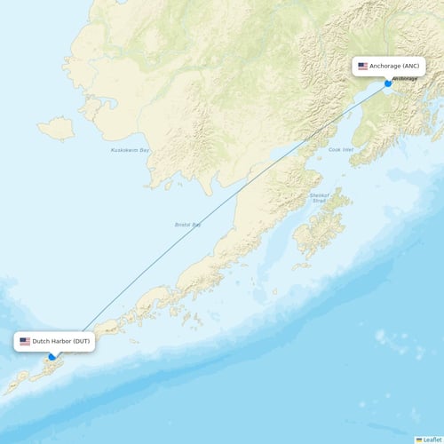 Sterling Airways flights between Dutch Harbor and Anchorage