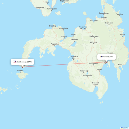 Cebgo flights between Davao and Zamboanga
