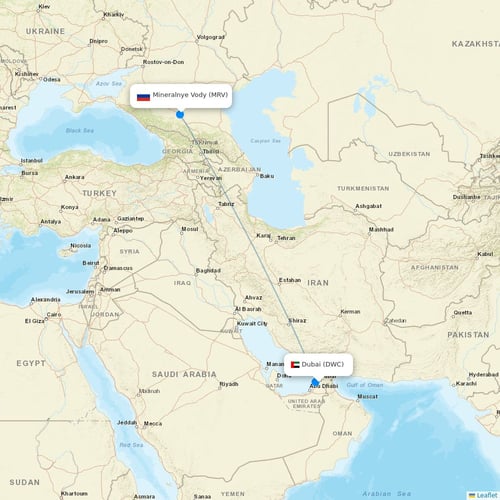 Azimuth Airlines flights between Dubai and Mineralnye Vody