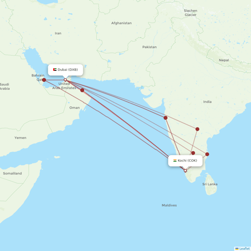 Air India Express flights between Dubai and Kochi