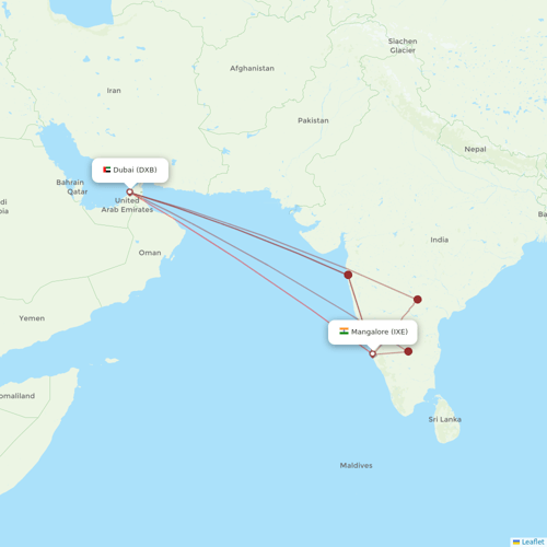 Air India Express flights between Dubai and Mangalore