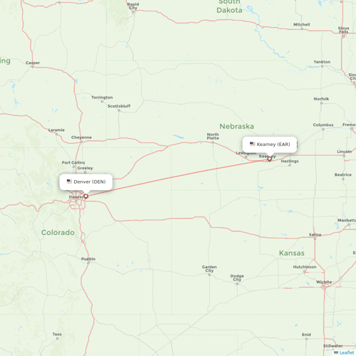 Key Lime Air flights between Kearney and Denver