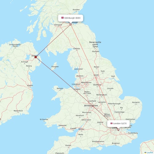 British Airways flights between Edinburgh and London