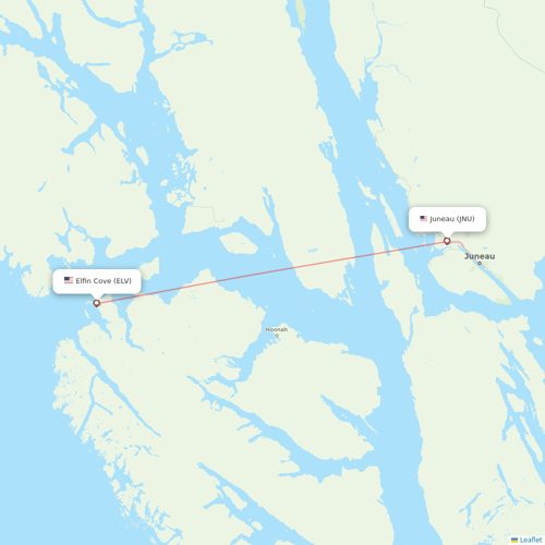 Air Excursions flights between Elfin Cove and Juneau