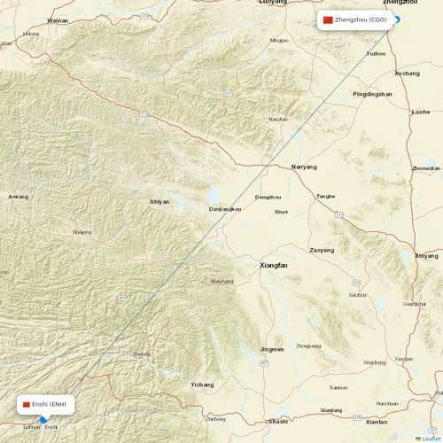 Air Guilin flights between Enshi and Zhengzhou