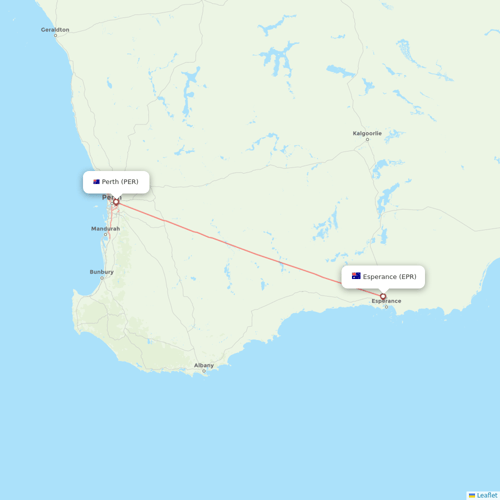 Rex Regional Express flights between Esperance and Perth