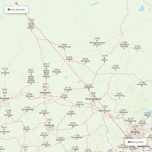 Beijing Capital Airlines flights between Eren Hot and Beijing
