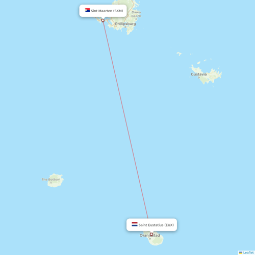Winair flights between Saint Eustatius and Sint Maarten