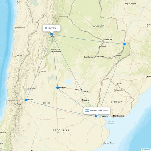 Felix Airways flights between Buenos Aires and Jujuy